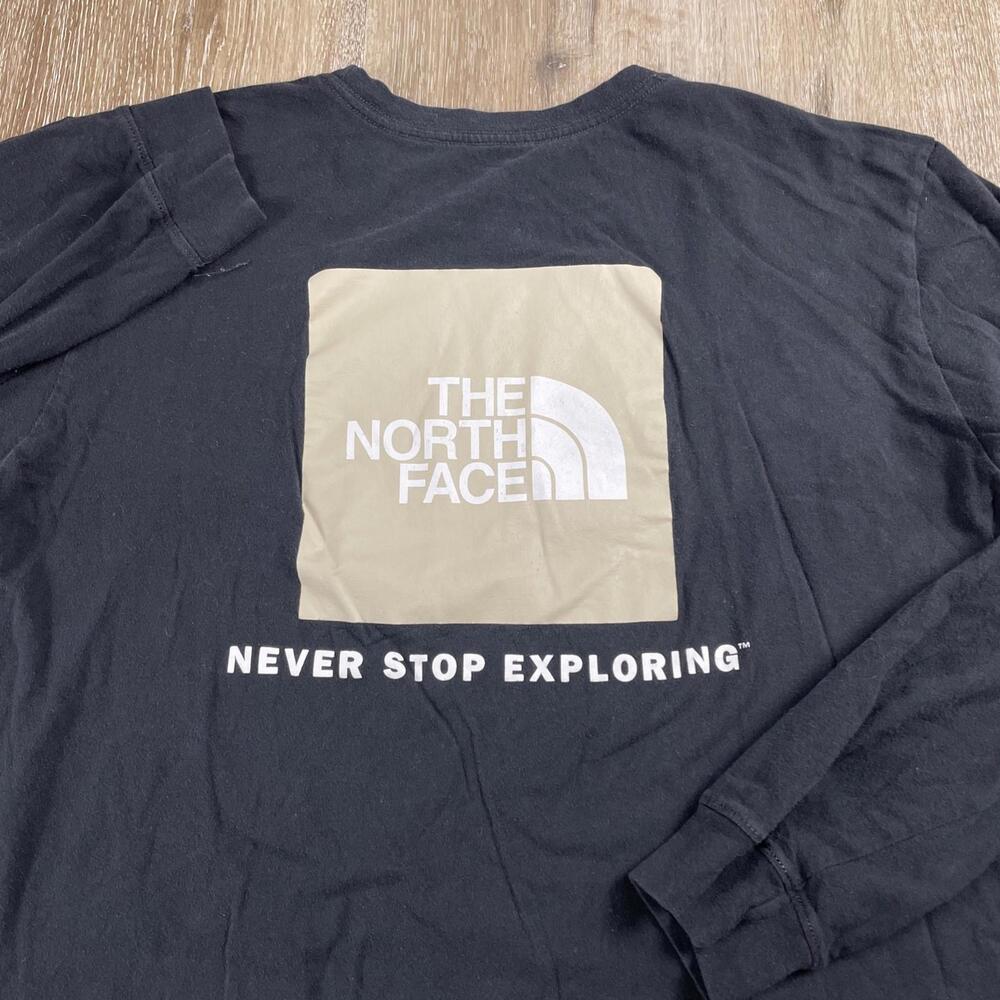 The North Face Graphic Long Sleeve T-Shirt Black Half Dome Cotton Men's Size L